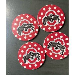 Ohio state buckeyes coasters set of 4